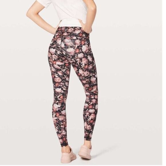 LULULEMON Wunder Under Hi Rise Tight Nulux Peony Multi Sz 4 - Picture 2 of 6